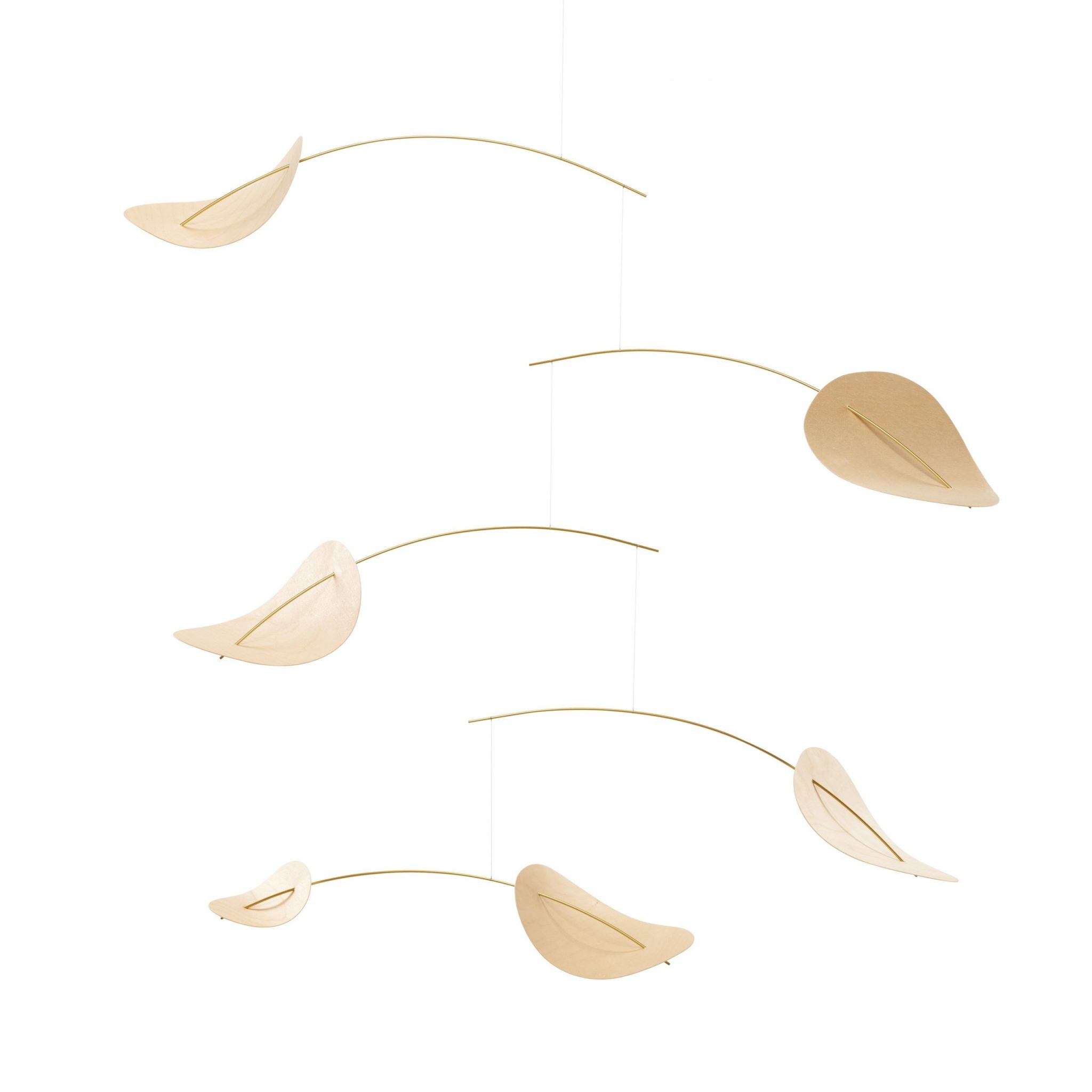 FLENSTED Drifting Clouds Hanging Mobile - Handmade Wind Chime for Nursery, Home Decor & Relaxation | Perfect for Baby Rooms, Meditation Spaces & Boho Interior Design