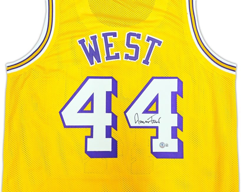 Jerry West Los Angeles Lakers Signed Yellow Basketball Jersey - Autographed Memorabilia for Collectors, Fans & Sports Enthusiasts - Perfect for Display, Gifts & Home Decor