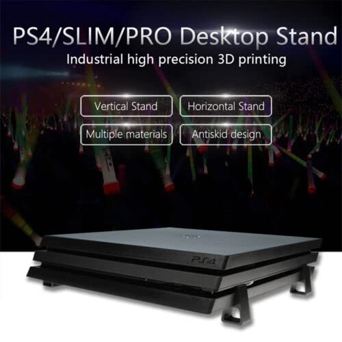 PS4 Console Stand Bracket - Horizontal Cooling Feet Holder for Playstation 4 Slim & Pro | Perfect for Gaming Setup & Entertainment Center Organization