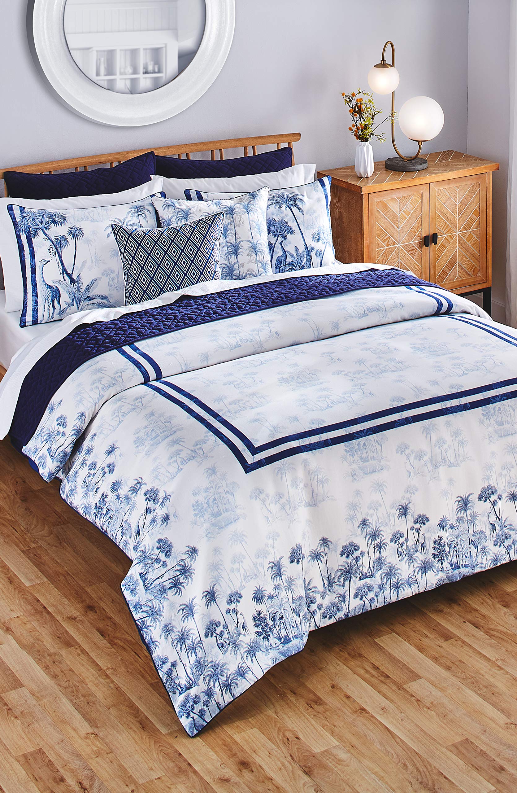 Ted Baker Laurel Comforter Set - Twin Size Blue Bedding Set for Teens & Adults - Soft & Cozy Comforter for Bedroom, Dorm, Guest Room
