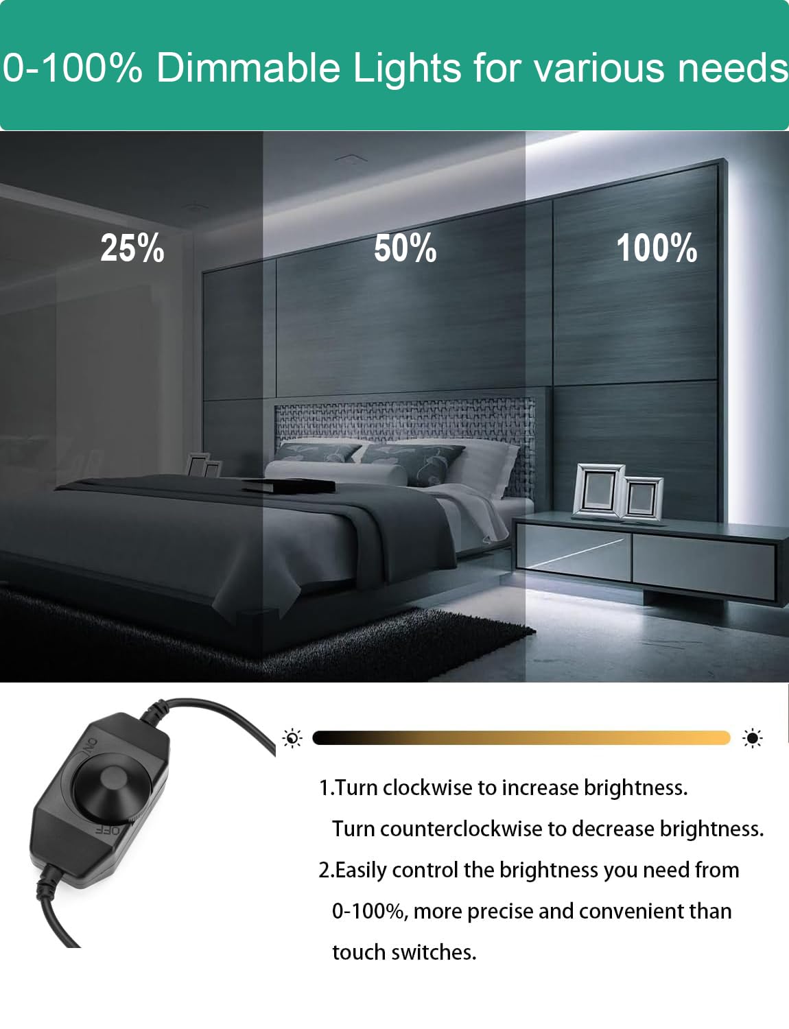 12V Cool White Dimmable LED Neon Strip Lights - 16.4ft Waterproof Silicone Rope Lights (6000K) with Power Adapter - Perfect for Bedroom, Home Decor & Indoor Lighting