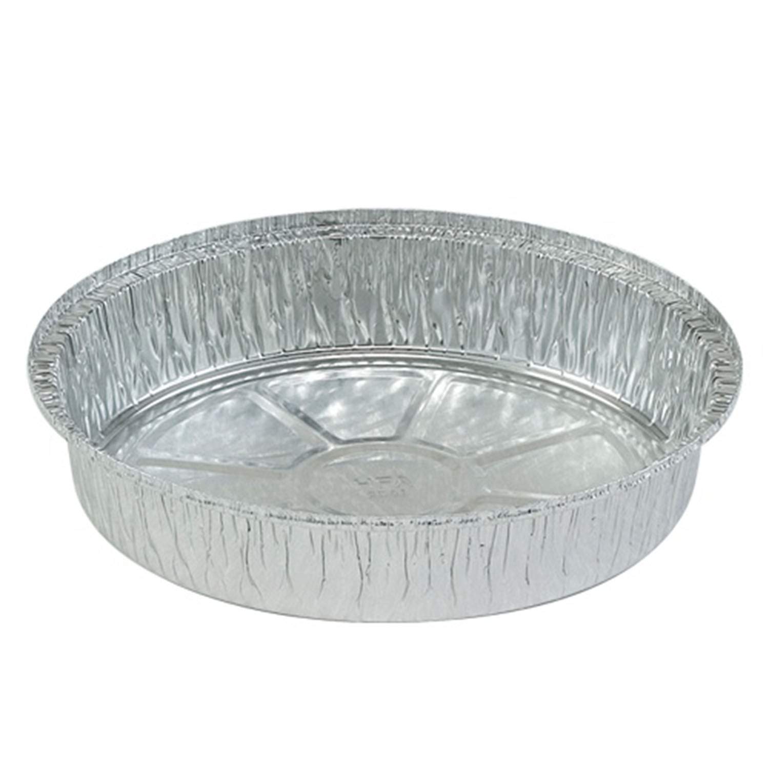 TigerChef 40 Pack 9-Inch Round Aluminum Foil Pans - Disposable & Reusable Freezer-to-Oven Safe Baking Pans for Takeout, Meal Prep, Cooking, Food Storage & Freezing - Perfect for Restaurants, Catering & Home Use