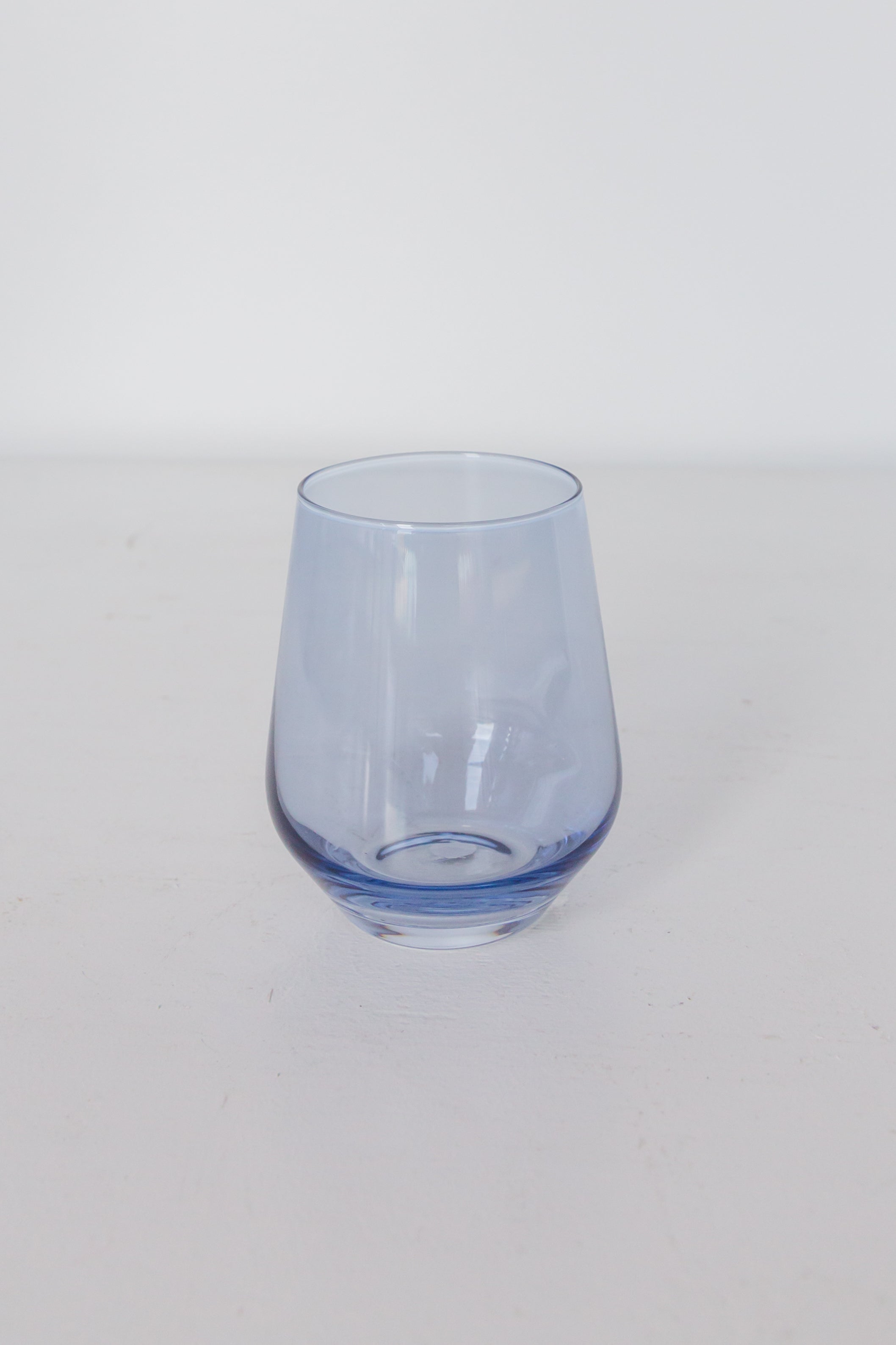 Premium Estelle Colored Stemless Wine Glasses Set of 6 - Cobalt Blue for Parties, Weddings & Home Entertaining