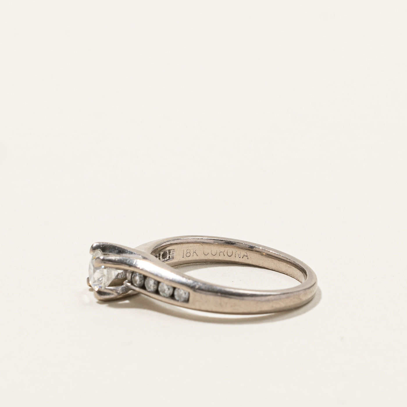 Solitaire Diamond Ring with Accent Stones | 0.48 Carat Total Weight | Size 5 | Perfect for Engagement, Wedding & Anniversary Gifts