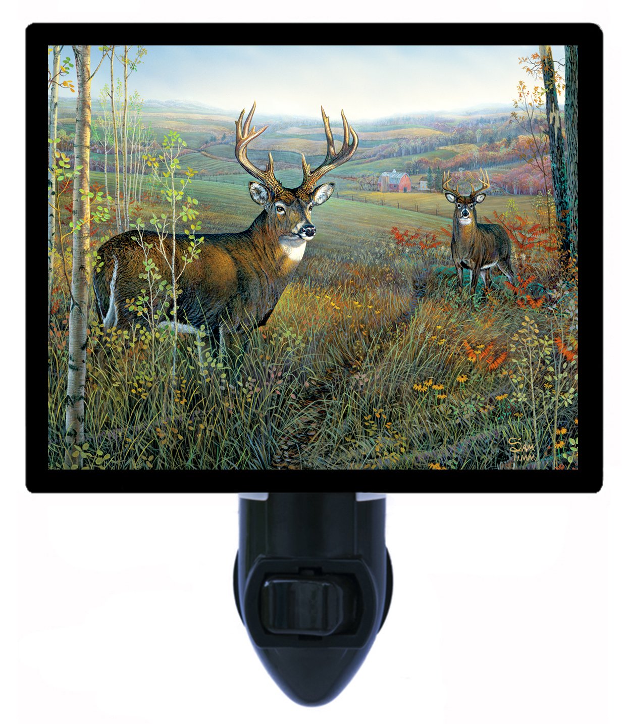 Deer Night Light - LED Animal Night Lamp for Kids & Nursery, Whitetail Deer Rut & Strut Design - Perfect for Bedroom, Baby Room, and Relaxing Nighttime Ambience
