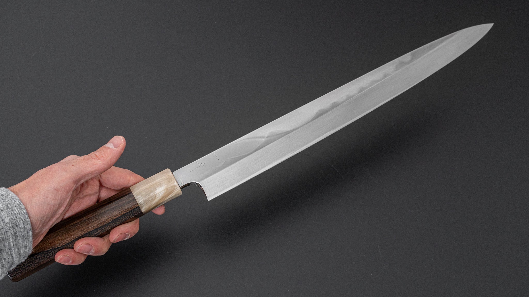 Hitohira Togashi White #1 Fuji Mizu Honyaki Yanagiba 330mm Sushi Knife - Premium Japanese Ziricote Wood Handle with Saya - Perfect for Sushi Chefs & Japanese Cuisine Lovers