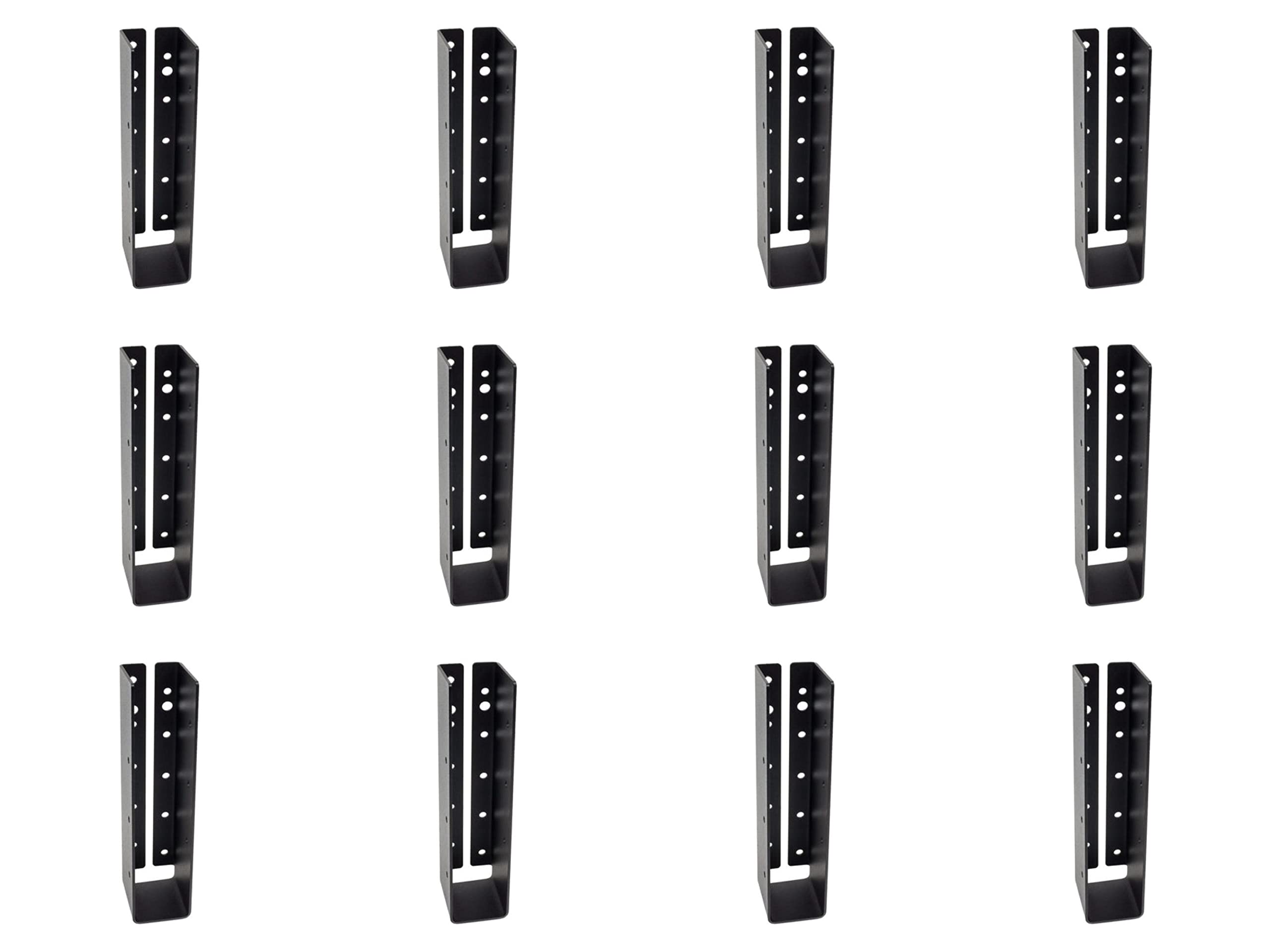 Simpson Strong-Tie ZMAX Black Outdoor Joist Hanger for 1-3/4 x 10 Rough Cedar (Pack of 12) - Heavy Duty Deck & Fence Construction Hardware for Outdoor Projects