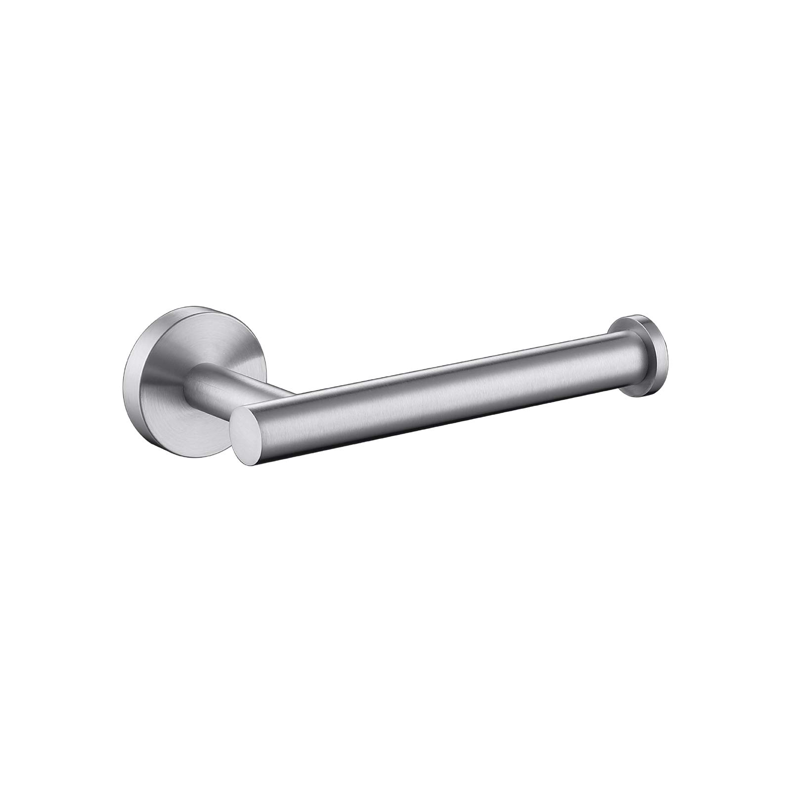 TASTOS Brushed Nickel Toilet Paper Holder - 5 Inch SUS304 Stainless Steel Wall Mount Tissue Roll Dispenser - Modern Round Bathroom & Kitchen Accessory for Home, Office, Hotel (Easy Installation, Rustproof)