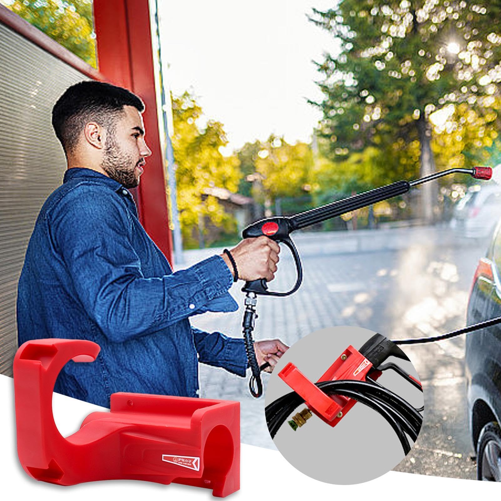 High Pressure Washer Rack - Heavy Duty Wall Mount Garden Hose Holder & Organizer | Perfect for Outdoor Cleaning, Car Washing, and Lawn Care