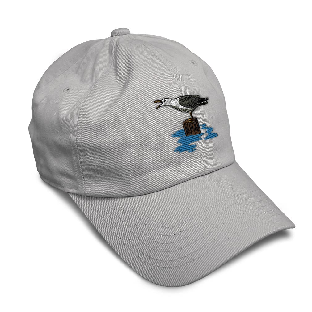 Soft Cotton Baseball Cap with Seagull Embroidery - Stylish Twill Dad Hat for Men & Women - Perfect for Outdoor Activities, Beach Trips, and Casual Wear