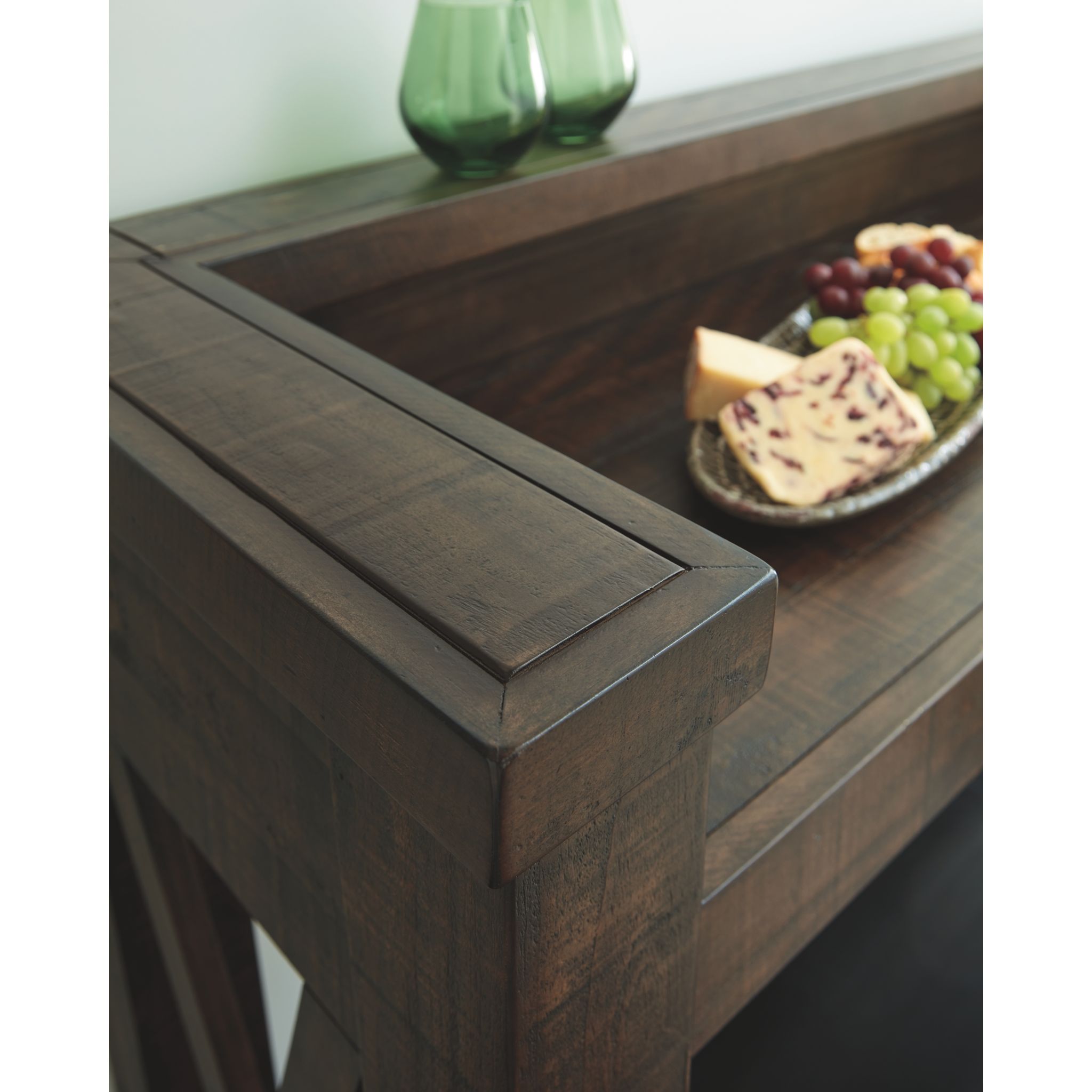 Handcrafted Dark Brown Wooden Bar Counter - D49865 - Perfect for Home Bars, Restaurants & Entertaining Spaces