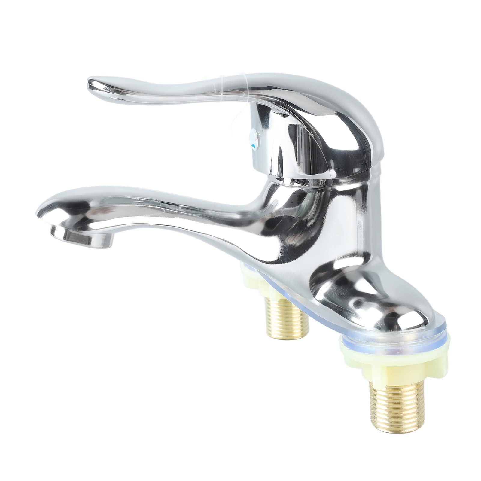 Premium Zinc Alloy 2-Hole Single Handle Bathroom & Kitchen Sink Faucet - Hot/Cold Water Mixer Tap for Home, Hotel & Commercial Use - Perfect for Modern Vanities, Guest Bathrooms & Restaurant Sinks
