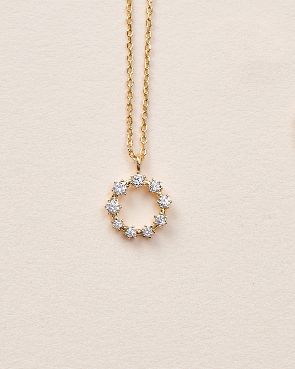 Saylor CZ Circle Pendant Necklace for Women - Elegant Cubic Zirconia Silver Jewelry - Perfect for Parties, Weddings & Everyday Wear