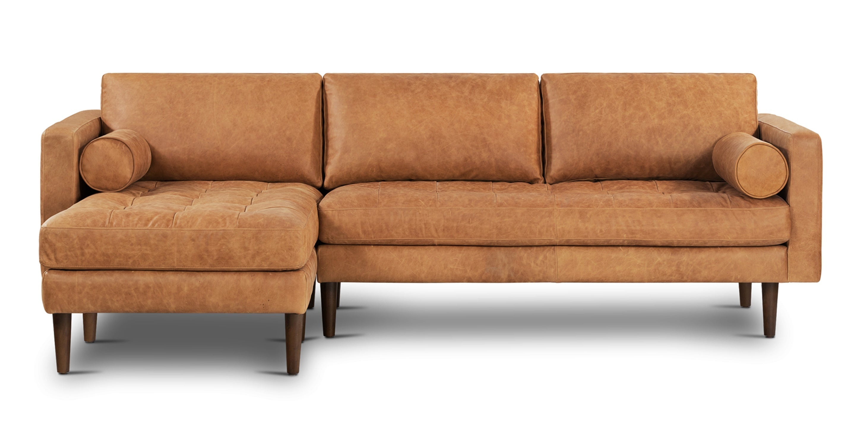 Napa Left Facing Sectional Sofa - Modern L-Shaped Couch with Reversible Chaise, Soft Fabric Upholstery for Living Room, Family Room & Home Theater Comfort