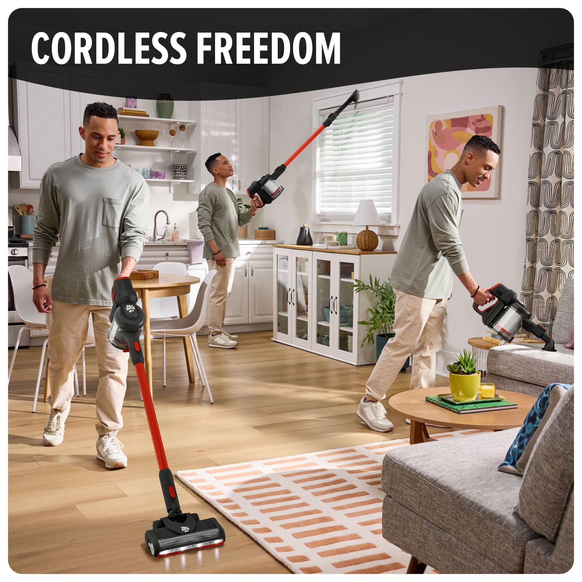 Lightweight Cordless Stick Vacuum Cleaner - Powerful Suction for Hardwood Floors & Carpets - Perfect for Pet Hair, Stairs & Quick Cleanups