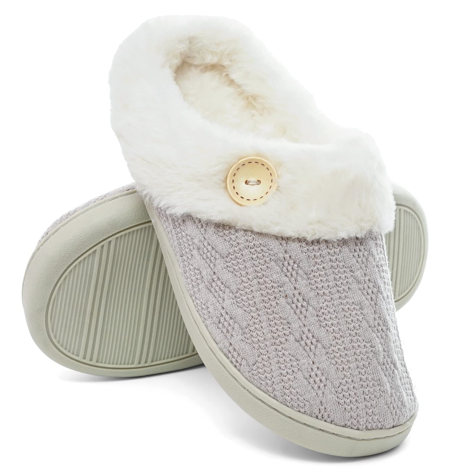 NANATREE Women's Memory Foam House Slippers - Cozy Fuzzy Plush Indoor Slippers for Warmth & Comfort - Perfect for Bedroom, Lounge & Home Relaxation