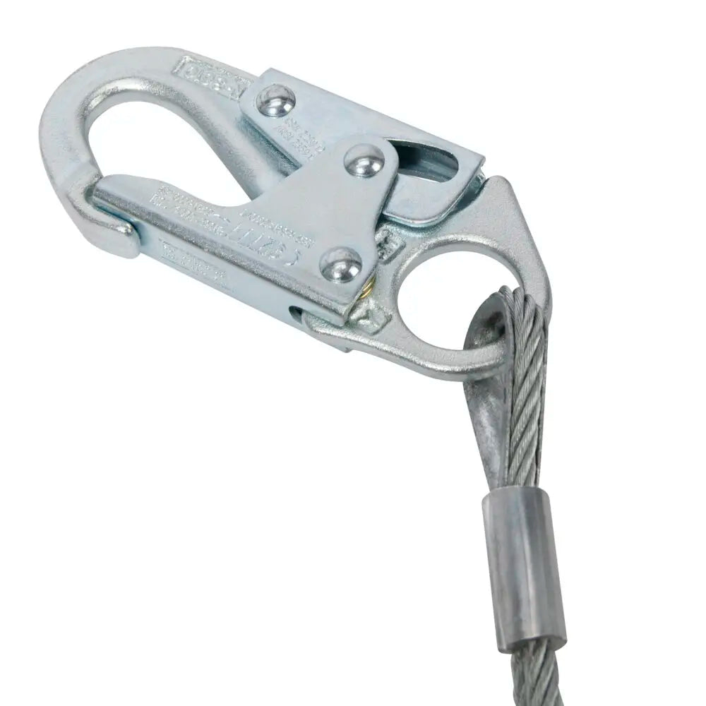 3'/6'/8'/10' Heavy Duty Cable Sling Anchor with Snap Hook - Secure Tie Down Straps for Towing, Lifting & Rigging - Perfect for Construction, Marine & Off-Road Use