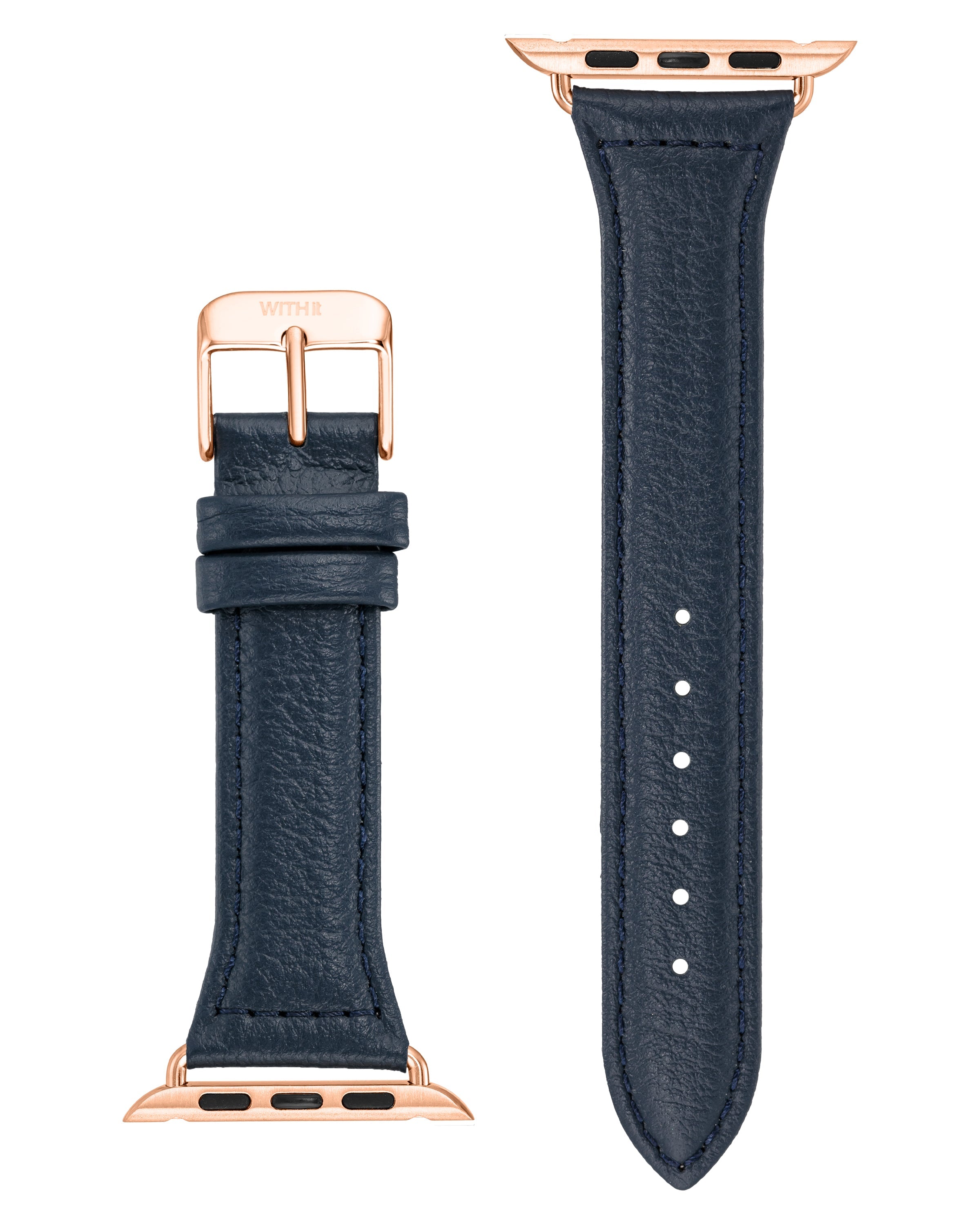 Premium Pebble Grain Leather Band for Apple Watch® Series 1-9 - Stylish & Durable Replacement Strap for Work, Gym & Everyday Wear