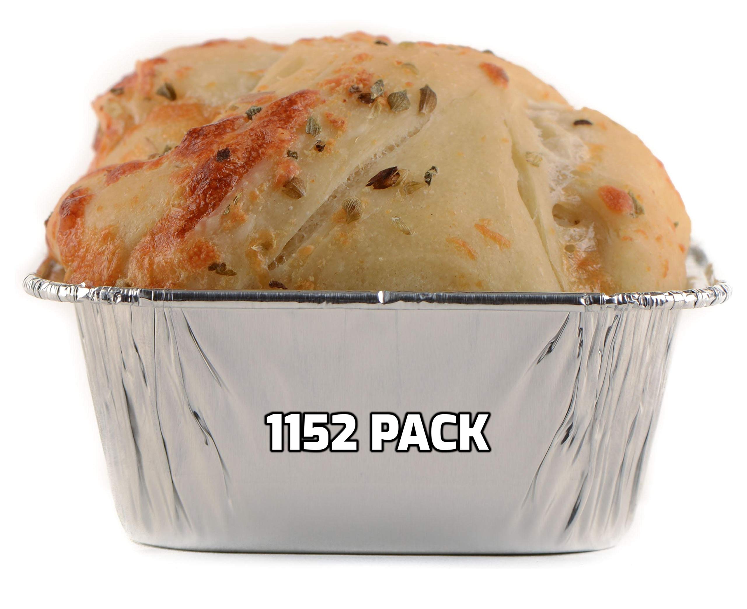 [1152 PACK] 3 Inch Aluminum Square Muffin Pan - Disposable & Reusable Cupcake Baking Pans - Heavy Duty, Durable, Recyclable for Muffins, Cupcakes, Small Pies - Perfect for Home Baking, Parties, Catering & Commercial Use (3x3 Inch)