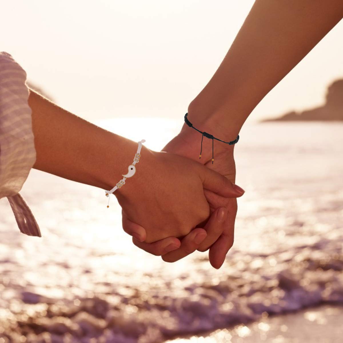 Best Friend Bracelets for 2 Matching BFF Bracelets - Yin Yang Friendship Bracelets for Men & Women - Perfect for Couples, Best Friends, and Special Occasions