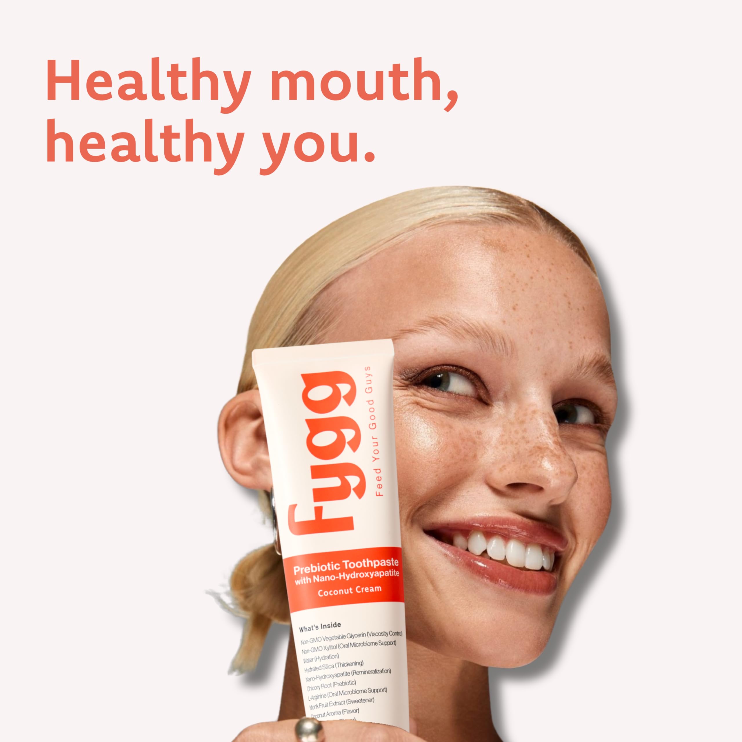 Fluoride-Free Toothpaste with Prebiotics – Coconut Cream Flavor (4oz) | Nano-Hydroxyapatite Toothpaste for Sensitive Teeth, Whitening & Enamel Repair | Natural Remineralizing Toothpaste for Daily Oral Care & Fresh Breath