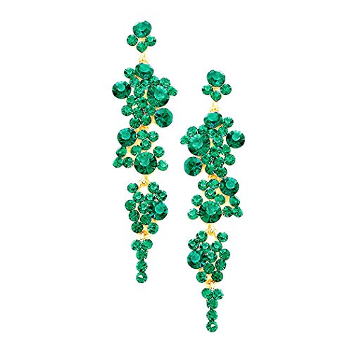 Emerald Green Gold Tone
