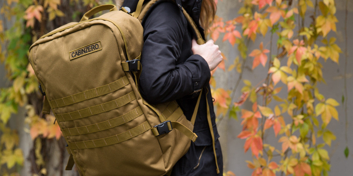 CabinZero Military 44L Backpack - Lightweight Durable Travel Backpack for Hiking, Camping & Outdoor Adventures | Water-Resistant Carry-On Luggage for Men & Women
