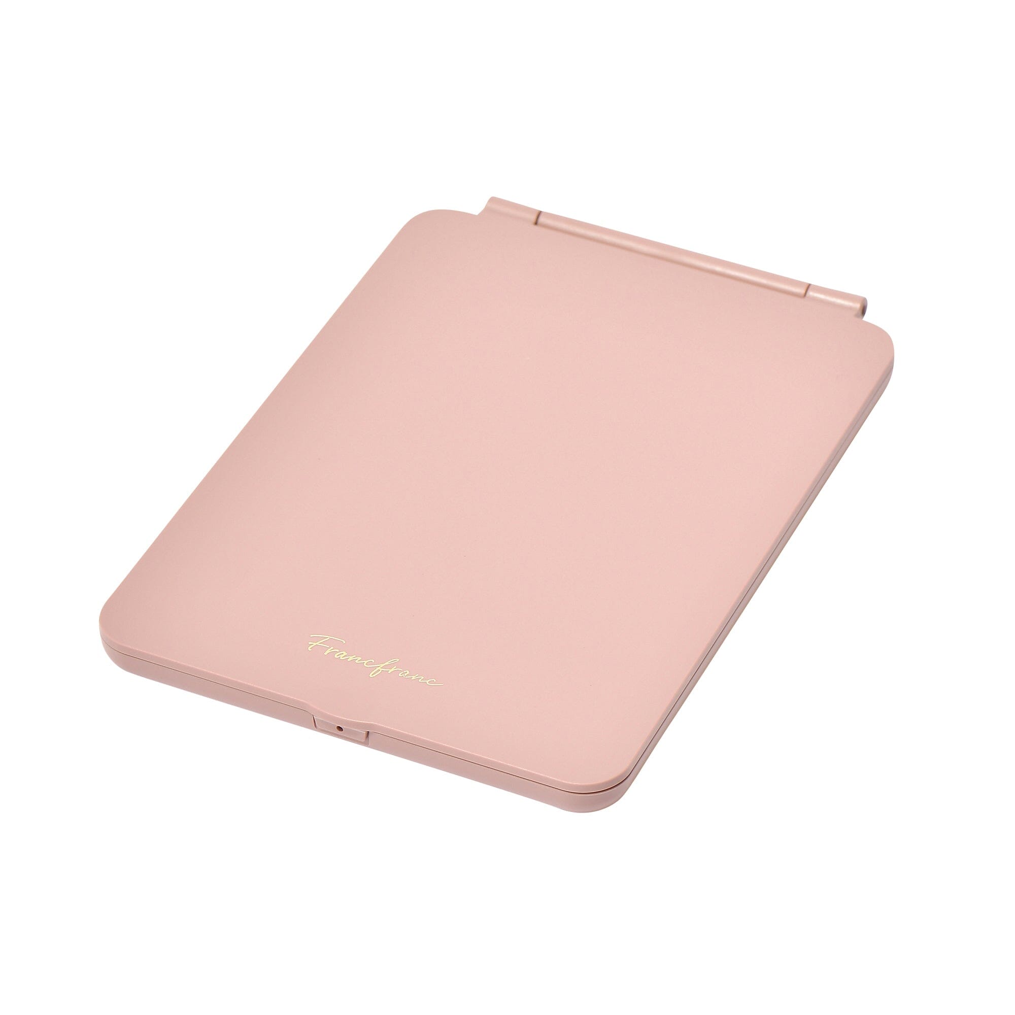 Pink LED Folding Mirror with Lights - Portable Vanity Mirror for Makeup, Travel, and Home Use