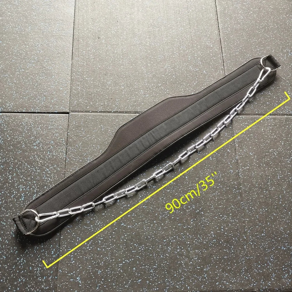 Premium Weight Lifting Belt with Chain - Heavy Duty Gym Belt for Powerlifting & Weight Training - Perfect for CrossFit, Bodybuilding & Strength Workouts