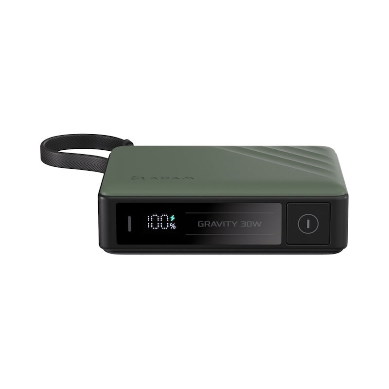 Adam Elements 30W 10000mAh Green Portable Charger - Fast Charging Power Bank for iPhone, Samsung, iPad - Perfect for Travel, Camping & Outdoor Adventures