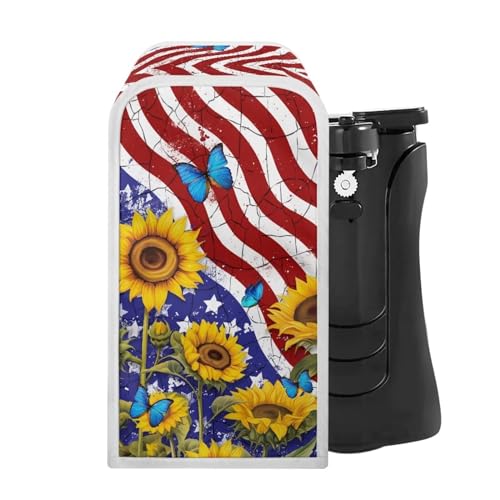 American Flag Butterfly Sunflower