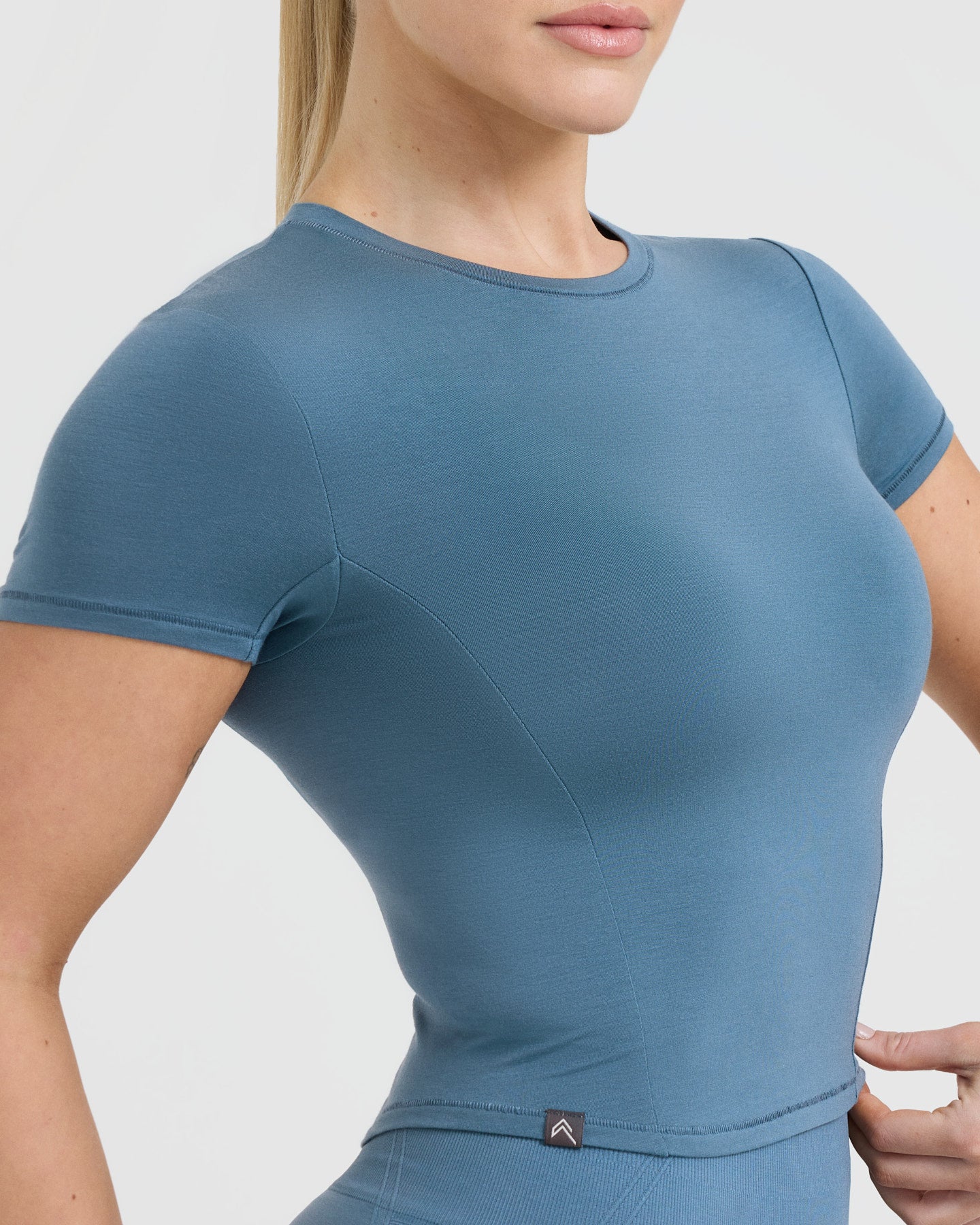 Mellow™ Soft Mid Short Sleeve T-Shirt for Men & Women | Comfortable Cotton Casual Tee | Moonstone Blue | Perfect for Everyday Wear, Lounge & Outings