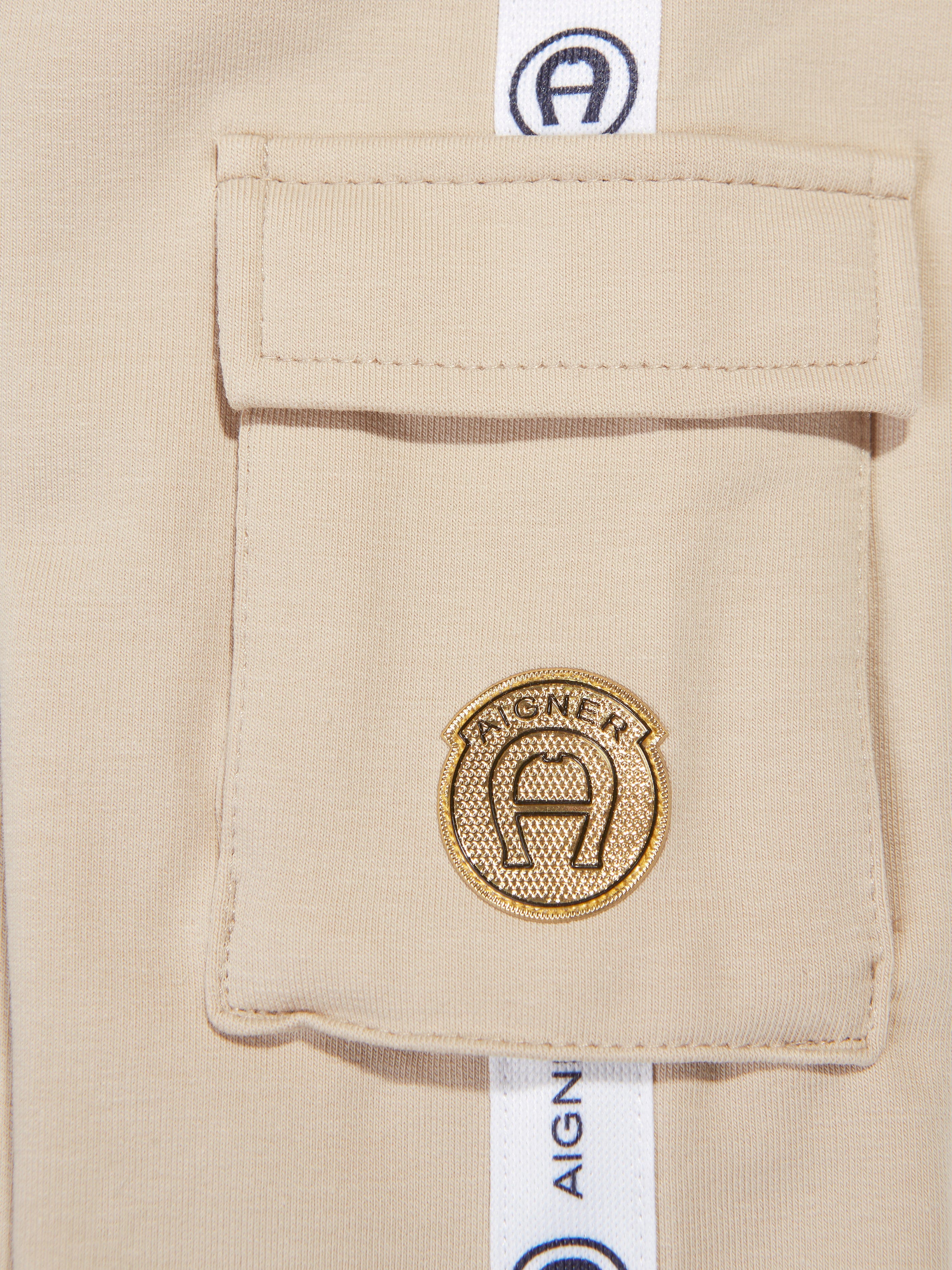 Aigner Baby Boys Cargo Jogger Pants - Soft Beige Casual Pants for Toddlers, Comfortable Playwear for Outdoor Activities & Daily Wear