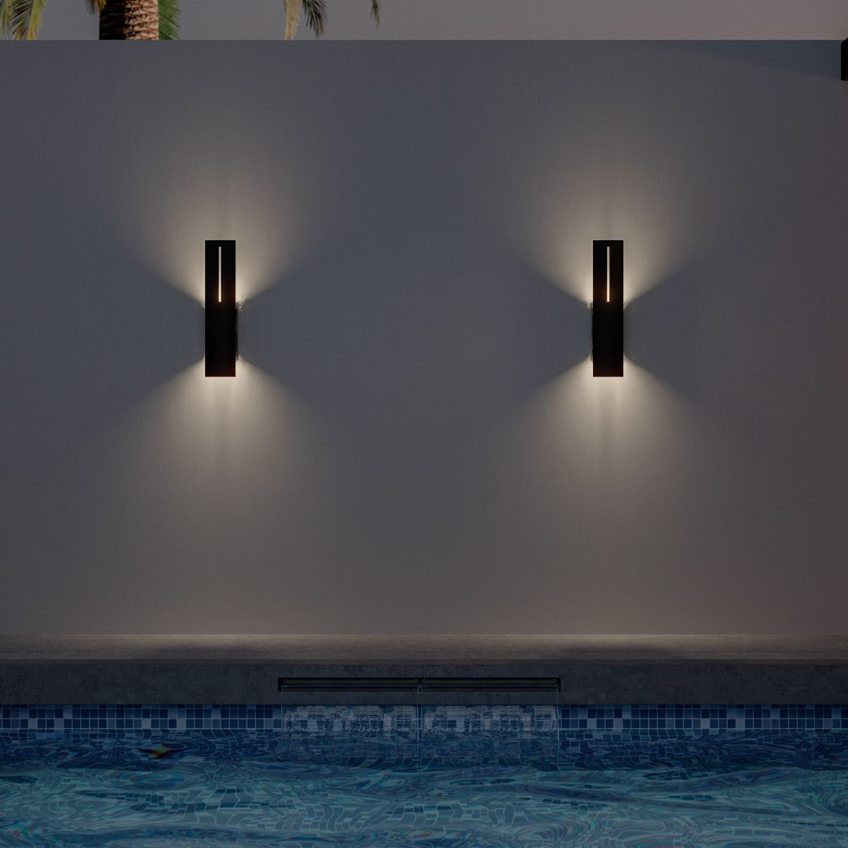 Aegis 20 LED Outdoor Wall Sconce Light Fixture - 3000K Warm White - Black Finish - Waterproof Exterior Lighting for Porch, Patio, Garage & Entryway
