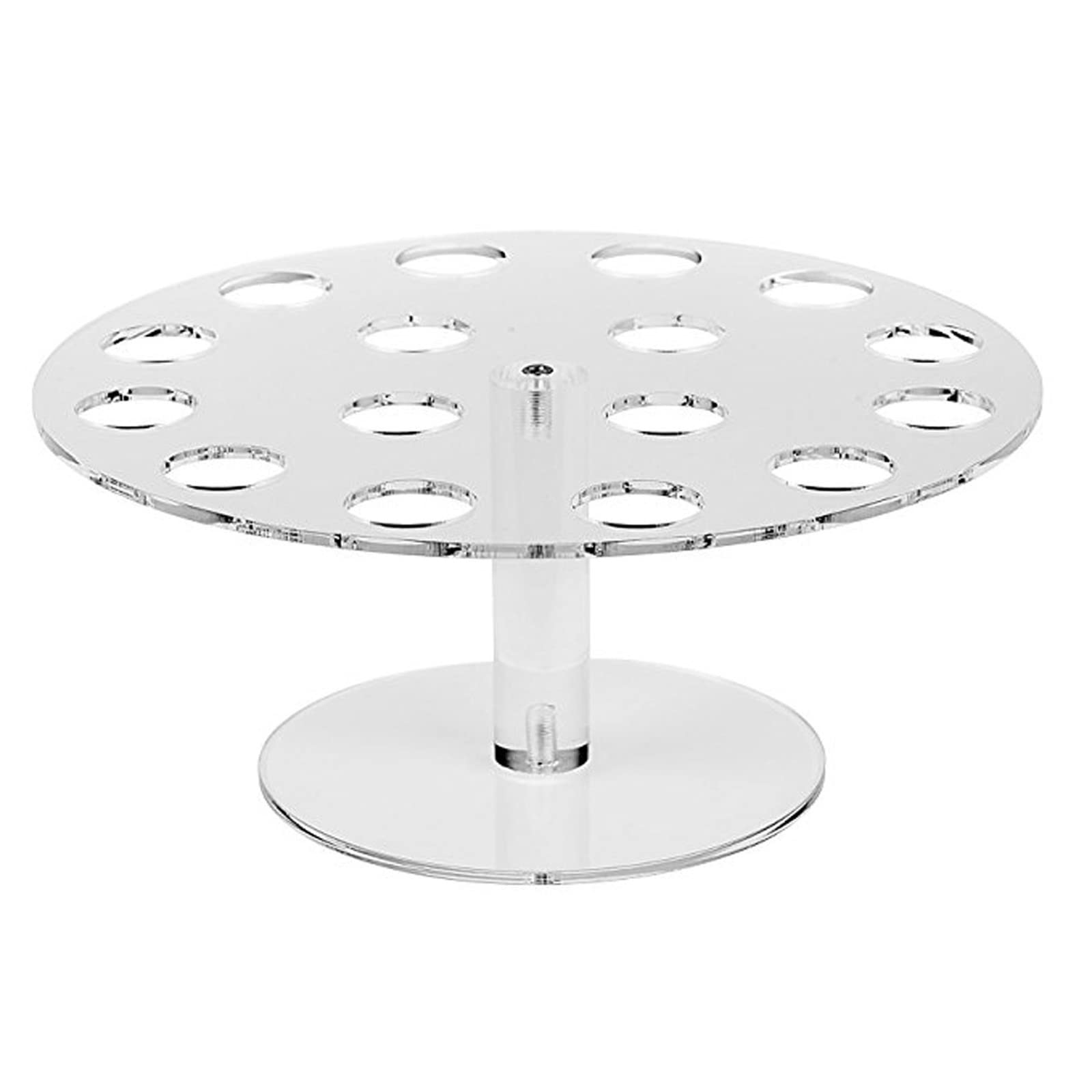 WANZPITS 16-Hole Acrylic Ice Cream Cone Holder Stand - Round Display Rack for Cupcakes, Sushi Rolls, Popcorn - Perfect for Party, Birthday, Wedding & Anniversary Decorations - Clear (Great for Dessert Tables, Buffet Displays & Catering Events)