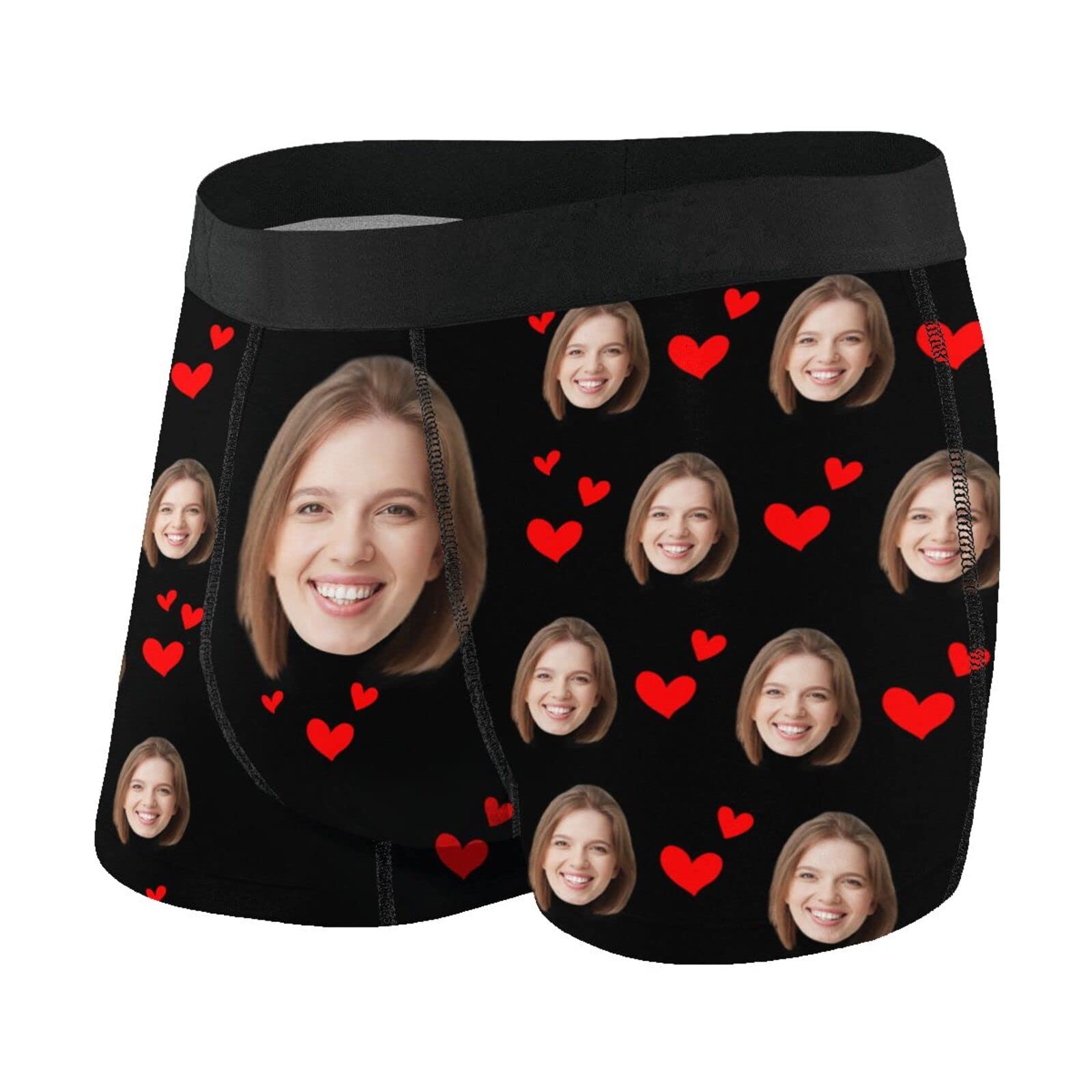Custom Photo Face Boxer Briefs & Socks Set for Men - Personalized Underwear Gift for Husband, Boyfriend - Valentine's Day, Anniversary & Birthday Present - Comfortable Cotton Underwear Set for Everyday Wear