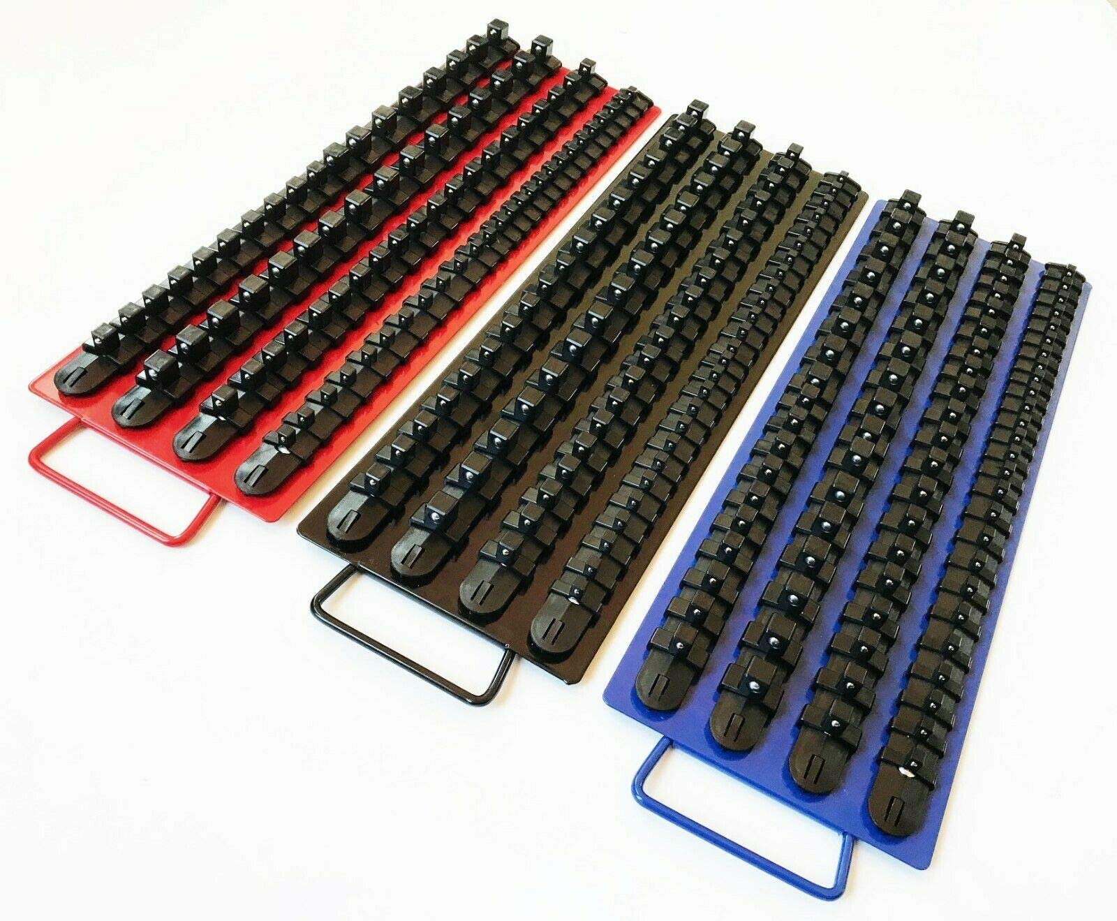 240-Piece GOLIATH Industrial Socket Organizer Set - Heavy Duty ABS Plastic Socket Tray Rack Holder for 1/4
