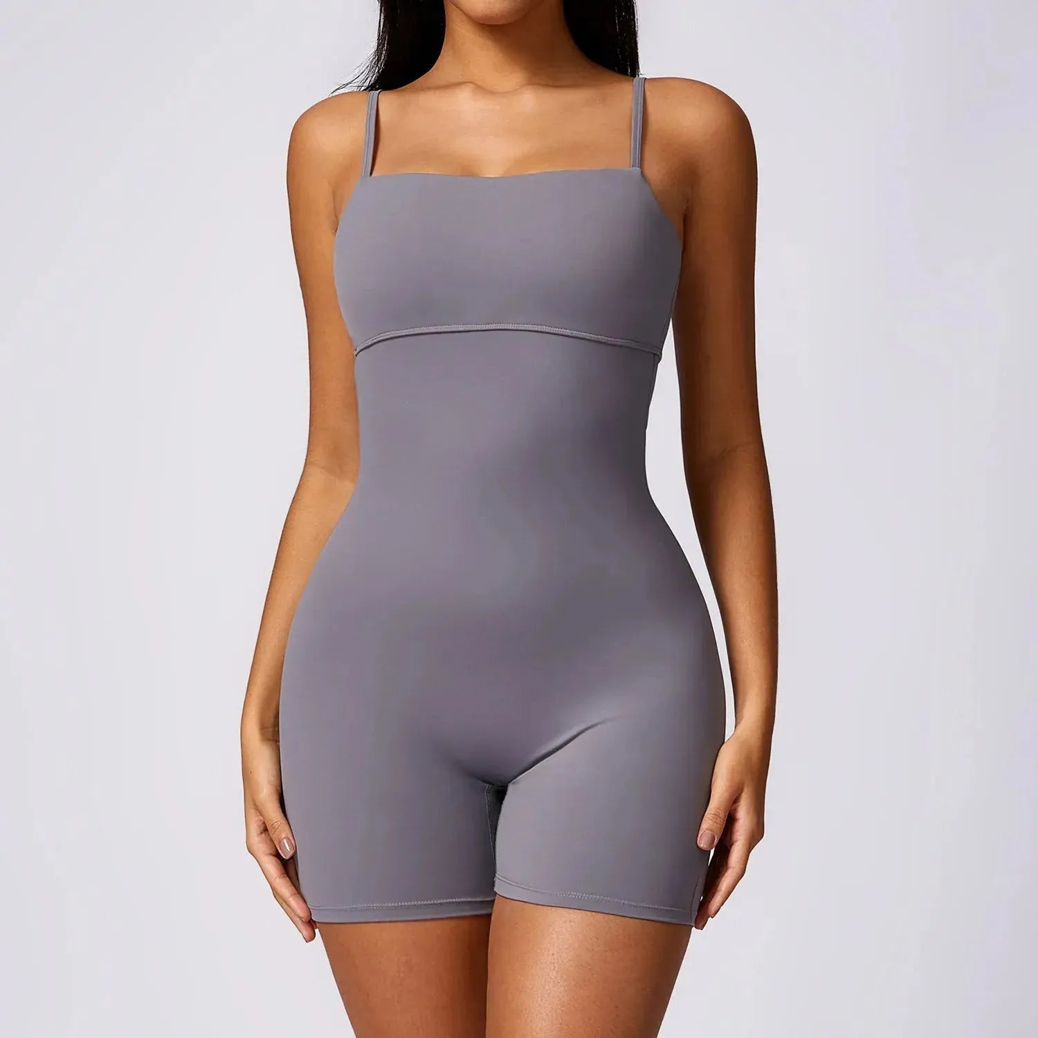 V Back One Piece Sports Jumpsuit for Women - Stretchy Gym Romper, Yoga & Workout Bodysuit - Perfect for Fitness, Yoga, and Activewear