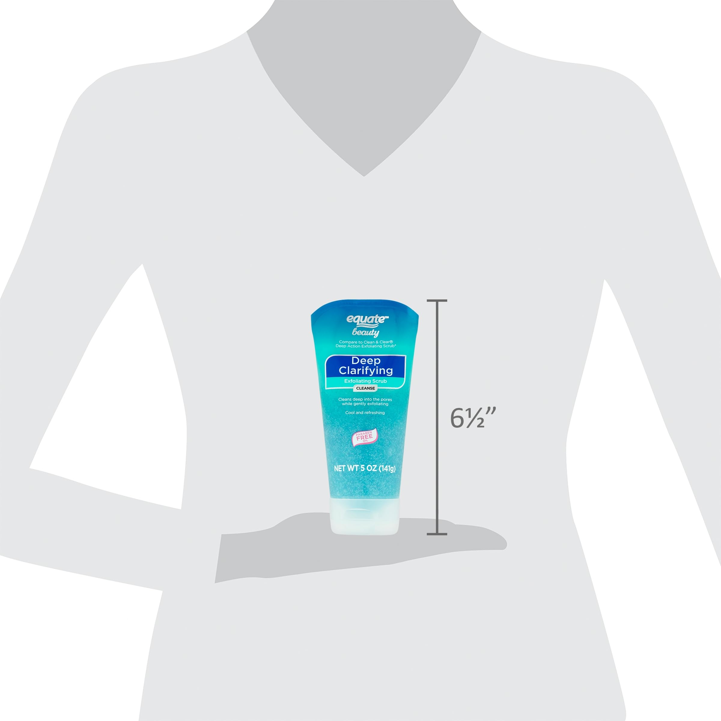 Equate Deep Clarifying Exfoliating Scrub for Face & Body - 5 oz Exfoliator with Salicylic Acid - Gentle Facial Cleanser for Acne & Blackheads - Perfect for Daily Skincare Routine & Gift Sets