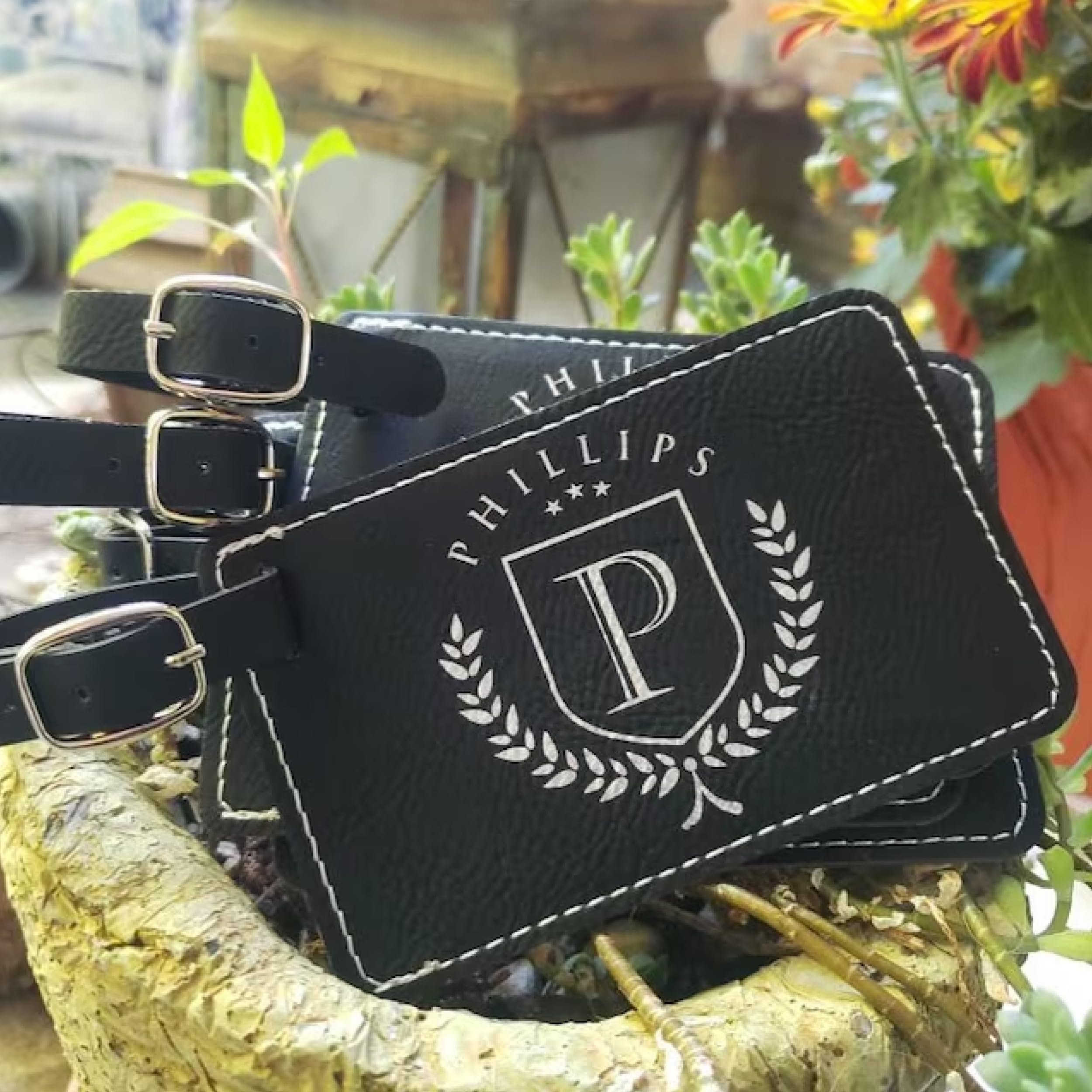 Personalized Monogrammed Luggage Tag - Custom Engraved Travel Gift for Men & Women - Perfect for Suitcases, Backpacks & Carry-Ons