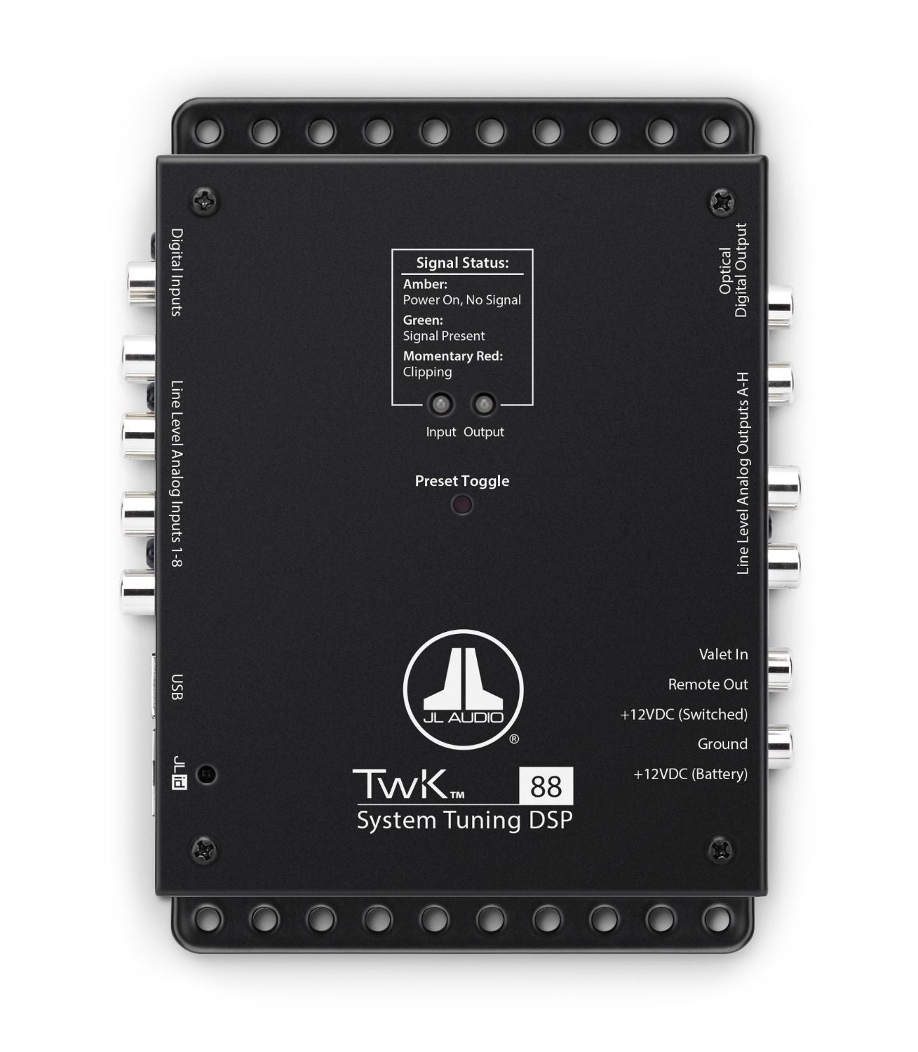 JL Audio TwK 88 DSP Audio Processor - 8-Channel System Tuning with Analog & Digital Inputs/Outputs - Perfect for Car Audio, Home Theater & Professional Sound Systems