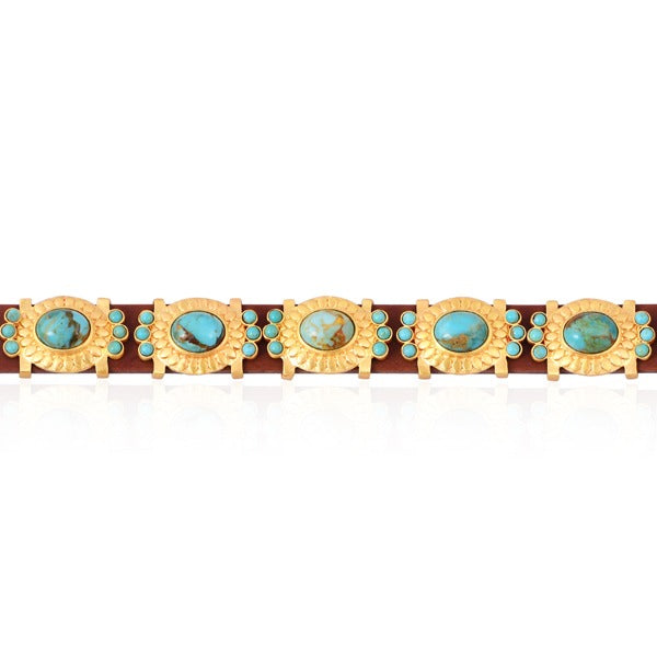 Handmade Sagebrush Turquoise Hat Band for Cowboy Hats - Western Style Accessory for Rodeo, Music Festivals & Outdoor Events