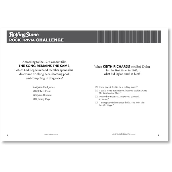 Rolling Stone Rock Trivia Challenge Game - Test Your Rock Music Knowledge | Fun Party & Family Game Night Activity | Perfect Gift for Music Lovers