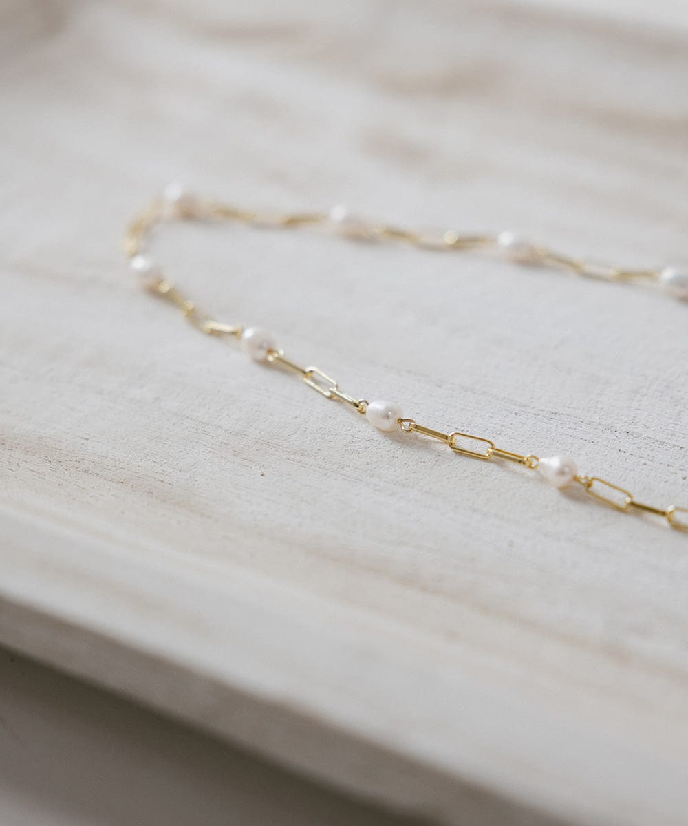 Pearl Paperclip Chain Band - Elegant & Dainty Jewelry for Women | Perfect for Everyday Wear, Parties & Special Occasions