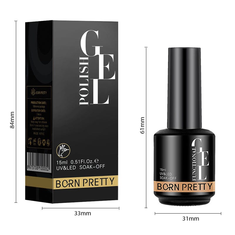 Professional 15ml Function Gel Collection Base & Top Coat - Long-Lasting Nail Polish for Manicures & Pedicures at Home or Salon