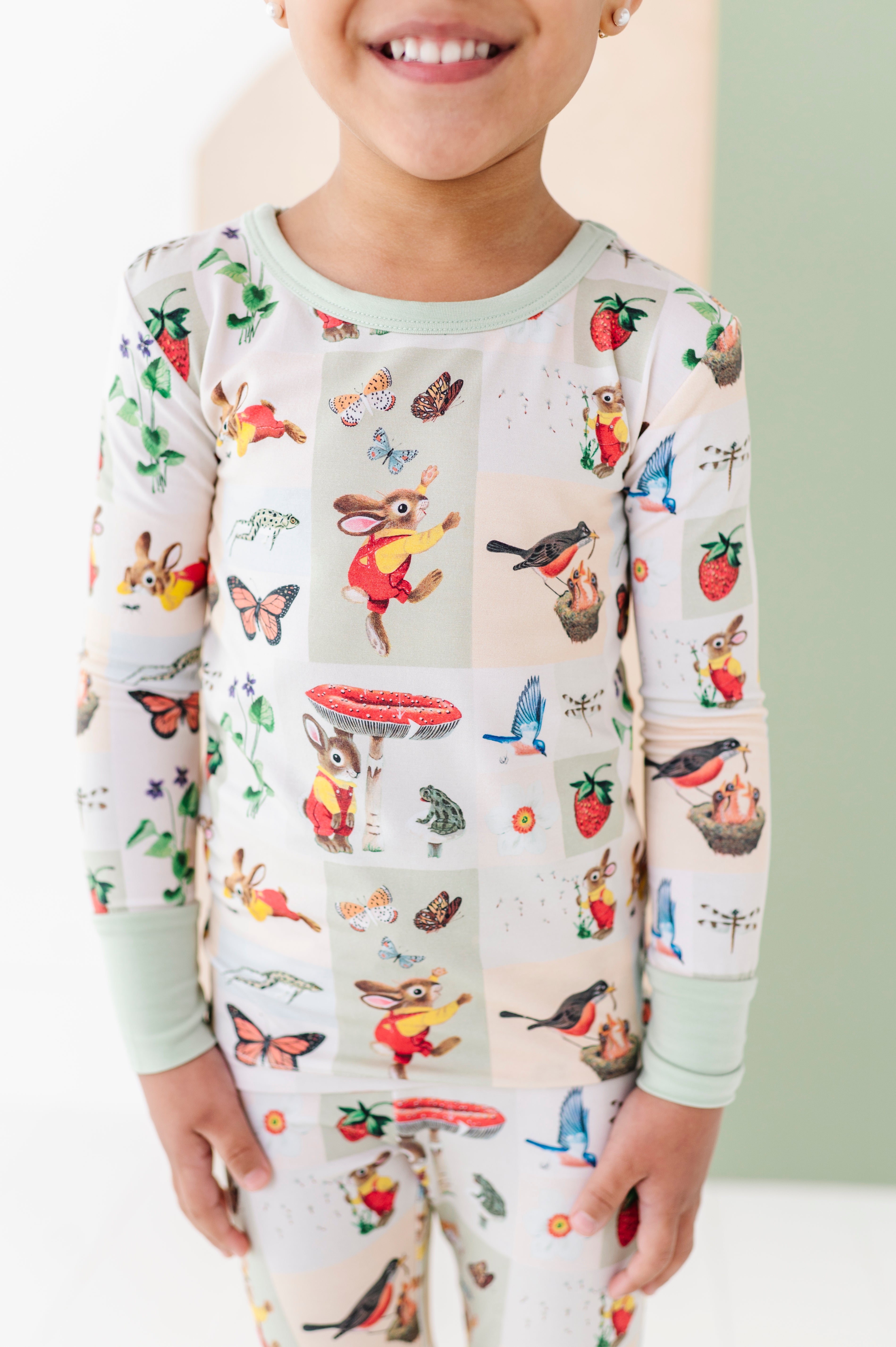 Richard Scarry's I Am A Bunny Sunny Days Two Piece Pajama Set for Kids - Soft Cotton Pajamas with Cute Bunny Design - Perfect for Bedtime, Storytime & Cozy Family Moments