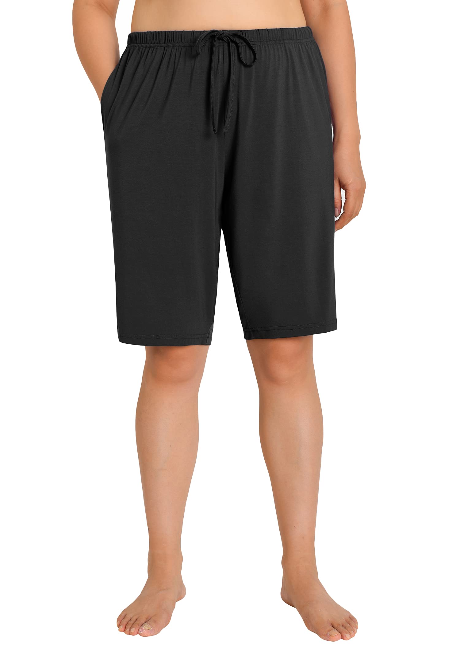 Esenchel Women's Plus Size Pajama Shorts - Soft Rayon Sleep Shorts for Lounge & Nightwear - Comfortable Summer Sleepwear for Women