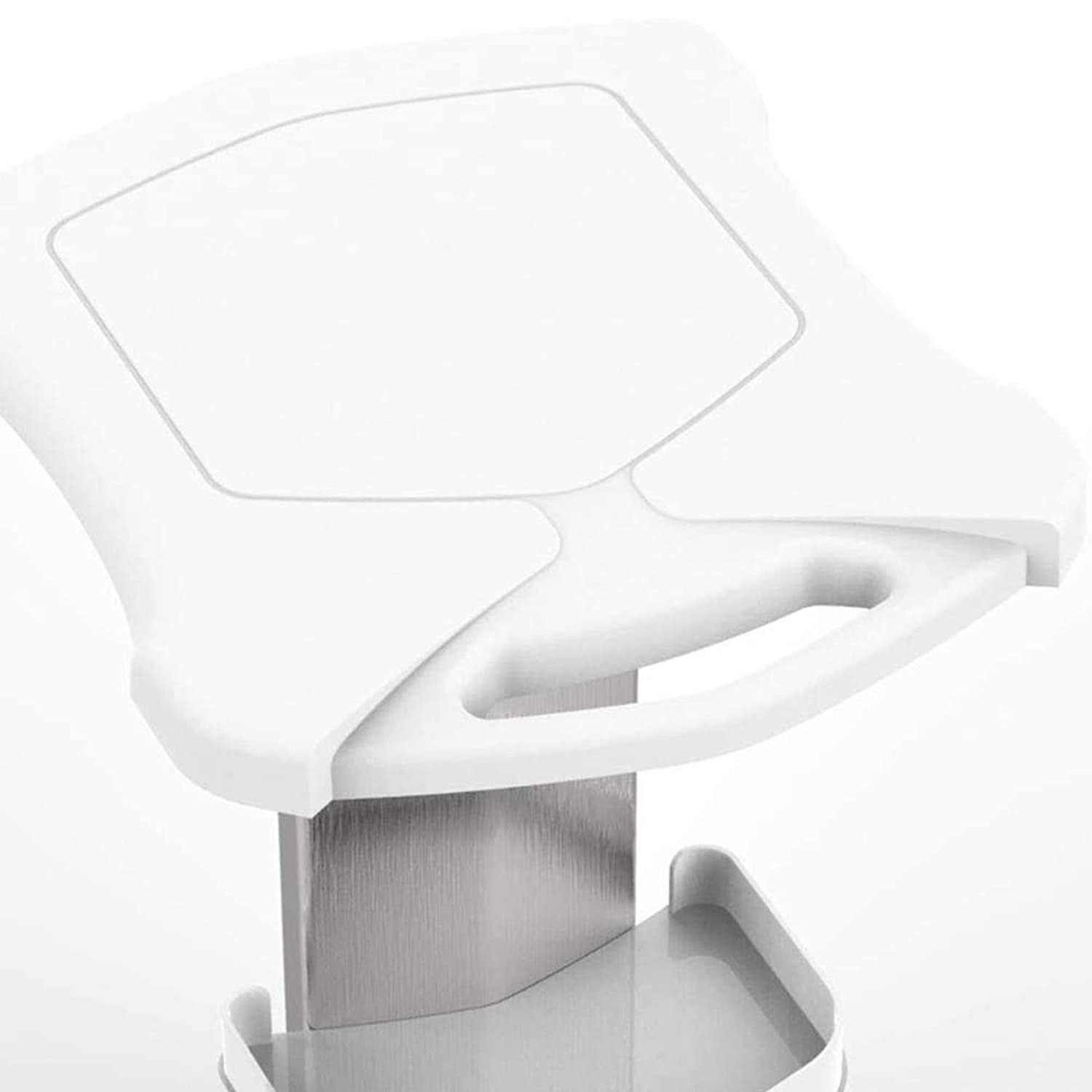 Professional Salon Trolley Cart - Aluminum Mobile Rolling Stand for Ultrasonic Cavitation, RF Machines & Spa Equipment | Medical Grade Manicure Shelf with Wheels (White) | Perfect for Beauty Salons, Spas & Home Use