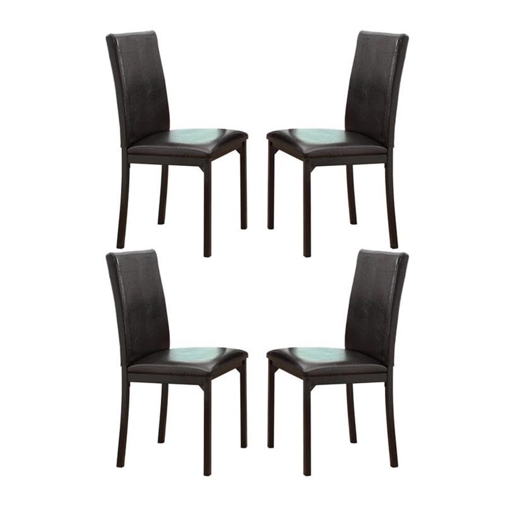 Lexicon Tempe 5-Piece Black Metal Dining Set - Modern Transitional Style for Indoor/Outdoor Dining Room & Patio