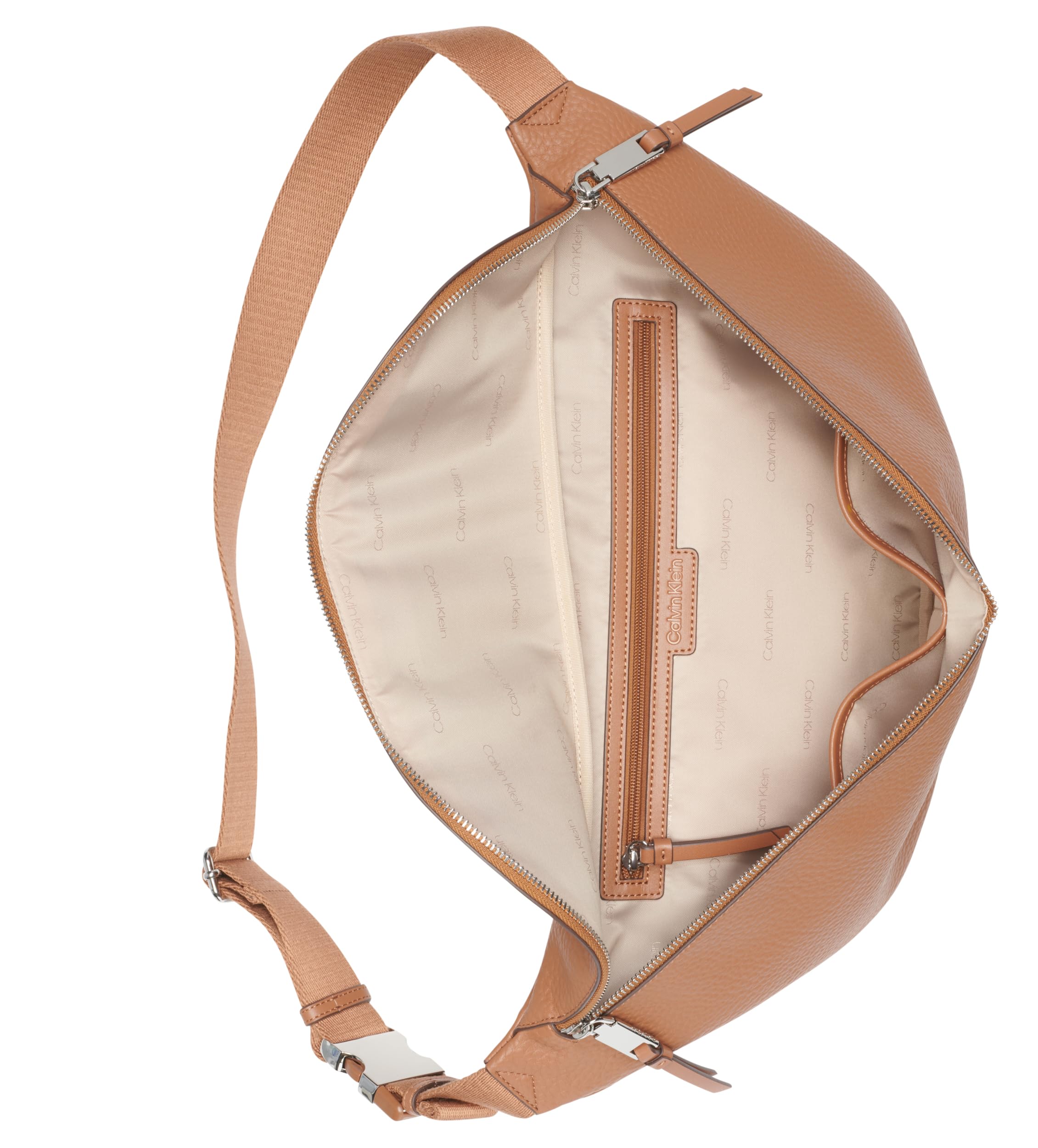 Calvin Klein Women's Moss Organizational Large Sling Belt Bag - Stylish Crossbody Purse for Travel, Shopping & Everyday Use